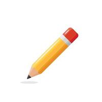 Pencil icon in flat style. Office supplies illustration on isolated background. Writing sign business concept. vector