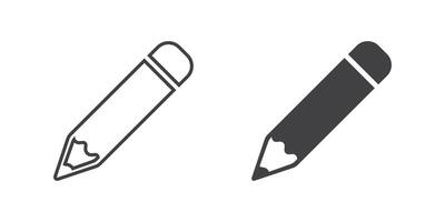 Pencil icon in flat style. Office supplies illustration on isolated background. Writing sign business concept. vector