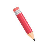 Pencil icon in flat style. Office supplies illustration on isolated background. Writing sign business concept. vector