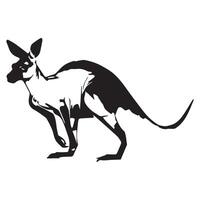 Kangaroo Silhouette flat illustration. vector