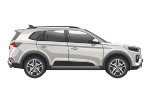 SUV car isolated on transparent background illustration png