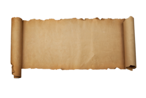 leeren scrollen von Pergament, transparent Hintergrund png