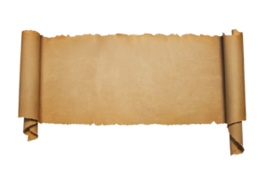 empty scroll of parchment, transparent background png