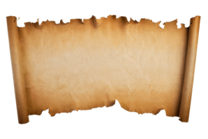 leeren scrollen von Pergament, transparent Hintergrund png