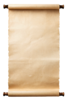 empty scroll of parchment, transparent background png