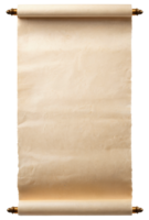 empty scroll of parchment, transparent background png