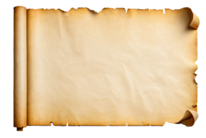 leeren scrollen von Pergament, transparent Hintergrund png