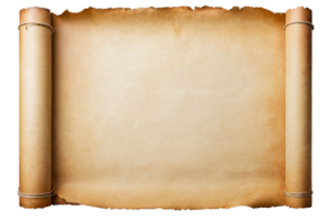 leeren scrollen von Pergament, transparent Hintergrund png