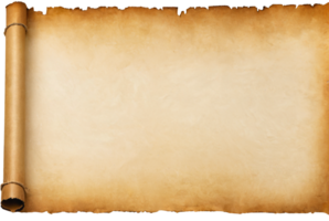 leeren scrollen von Pergament, transparent Hintergrund png