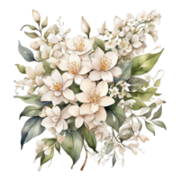 bouquet de fleurs aquarelle png