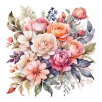 Watercolor Flower Bouquet png