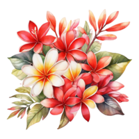 bouquet di fiori ad acquerello png