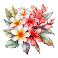 buquê de flores em aquarela png