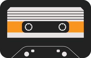 Retro Cassette Tape. Antique Radio Playback Cassette. in Vintage 90s Style vector