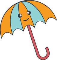 Kawaii Weather Icon. Cute Cartoon Character. Illustration Design vector