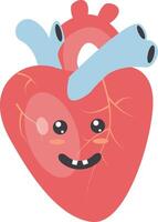 Cute Human Internal Organ Character. in Cartoon Shapes. Human Organs Anatomy. Isolated Illustration vector