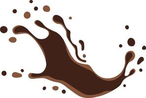 Chocolate Splash on White Background. Melting Chocolate vector