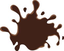 Chocolate Splash on White Background. Melting Chocolate vector