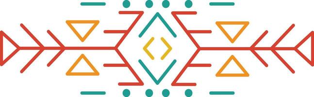 Aztec Dividers with Seamless Pattern. Ethnic Tribal Borders. Illustration on White Background vector
