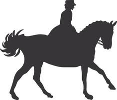 Cowboy Silhouette. Cowboy Rodeo with Rope. Isolated on White Background vector