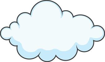 Cartoon Clouds on White Background. Cloudscape Element vector