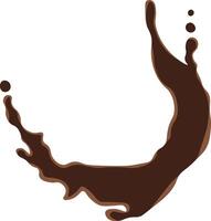 Chocolate Splash on White Background. Melting Chocolate vector