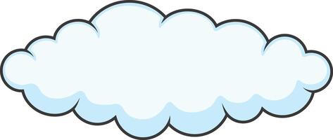 dibujos animados nubes en blanco antecedentes. Cloudscape elemento vector