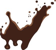 Chocolate Splash on White Background. Melting Chocolate vector