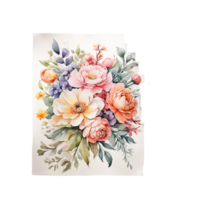 aquarel bloemboeket png