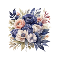 akvarell blombukett png