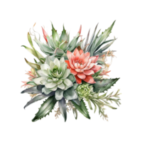 bouquet de fleurs aquarelle png