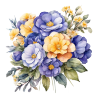 bouquet de fleurs aquarelle png