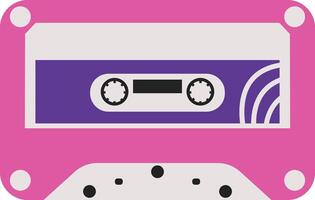 Retro Cassette. Antique Radio Playback Cassette. in Vintage 90s Style vector