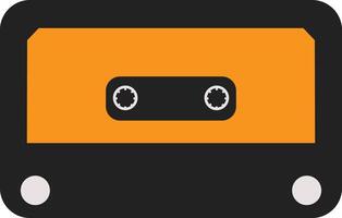 Retro Cassette. Antique Radio Playback Cassette. in Vintage 90s Style vector
