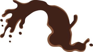 Chocolate Splash on White Background. Melting Chocolate vector