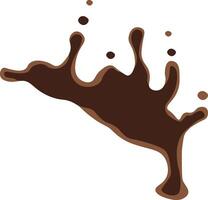 Chocolate Splash on White Background. Melting Chocolate vector