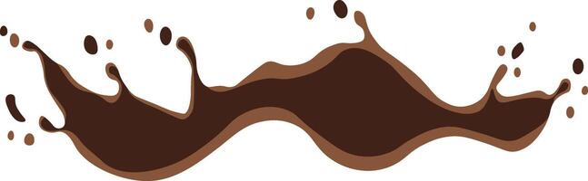 Chocolate Splash on White Background. Melting Chocolate vector