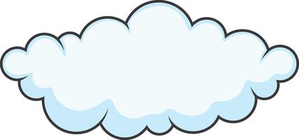 dibujos animados nubes en blanco antecedentes. Cloudscape elemento vector