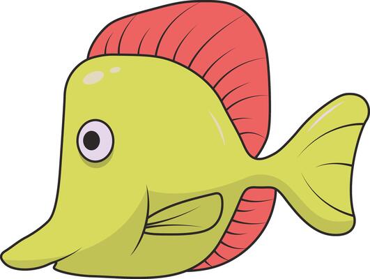 Hand Drawn Various Marine Life. Aquatic Animals. Isolated on White Background.