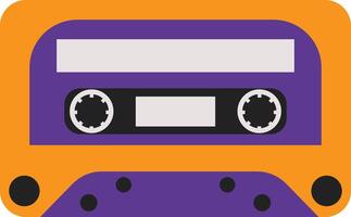 Retro Cassette Tape. Antique Radio Playback Cassette. in Vintage 90s Style vector