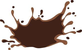 Chocolate Splash on White Background. Melting Chocolate vector