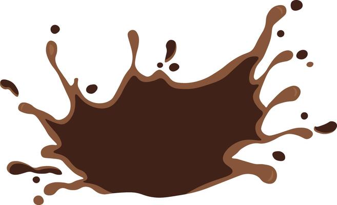 Chocolate Splash on White Background. Melting Chocolate