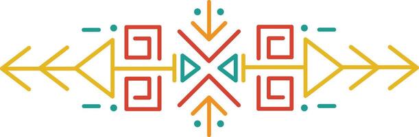 Aztec Dividers with Seamless Pattern. Ethnic Tribal Borders. Illustration on White Background vector