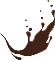 Chocolate Splash on White Background. Melting Chocolate vector