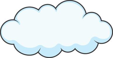 Cartoon Clouds on White Background. Cloudscape Element vector