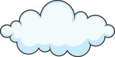 dibujos animados nubes en blanco antecedentes. Cloudscape elemento vector