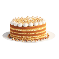 Kievsky tort layered sponge cake hazelnut meringue crumbling Food and Culinary concept png