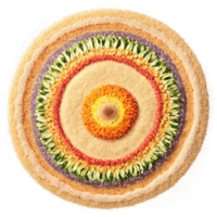 Sesame seed mandala a rich mandala of sesame seeds with powder toasting and steam rising png