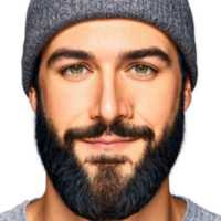 Daniel a friendly looking man with a beard and a beanie smiling warmly png