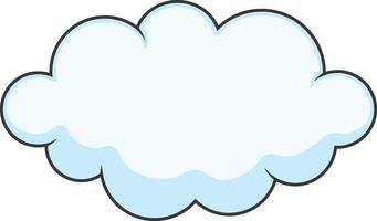 Cartoon Clouds on White Background. Cloudscape Element vector